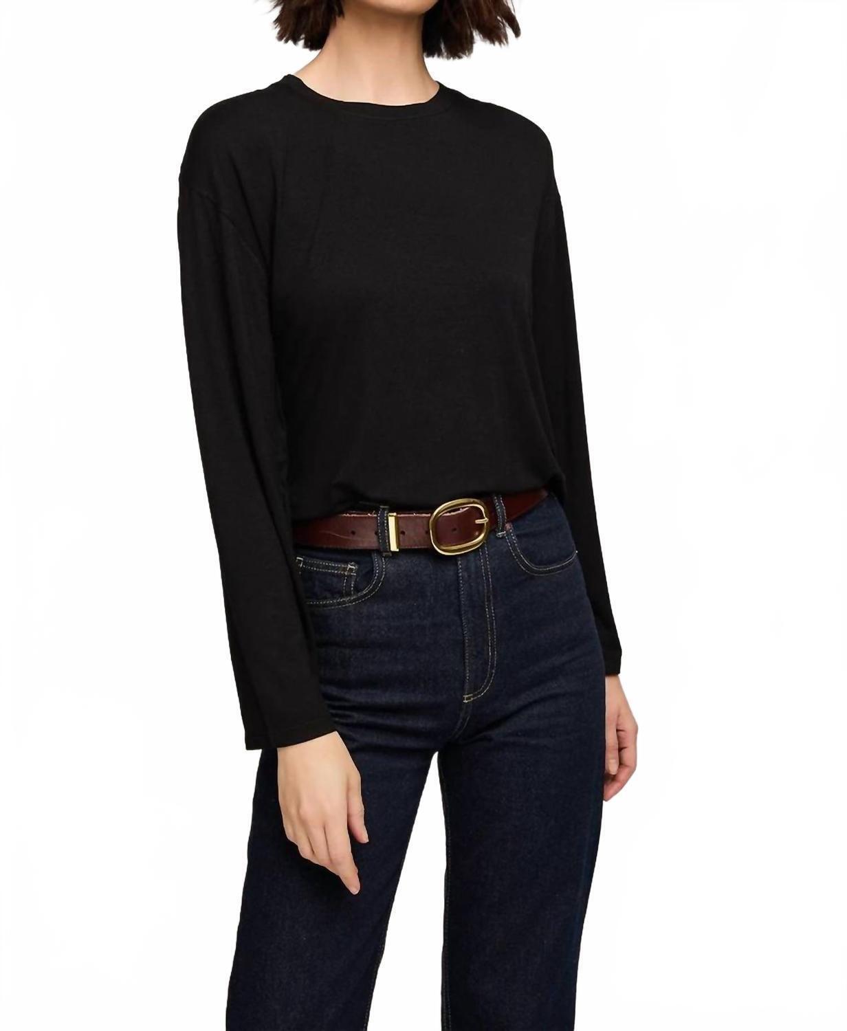 New Gentle Fawn Indy Long Sleeve Top In Black